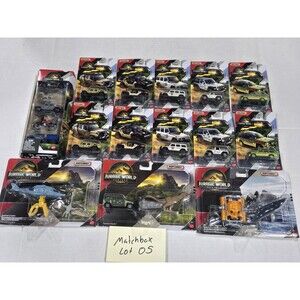 Matchbox Jurassic World Lot 14 New Sealed Die-Cast Cars 5-Pack Jeep Gladiator